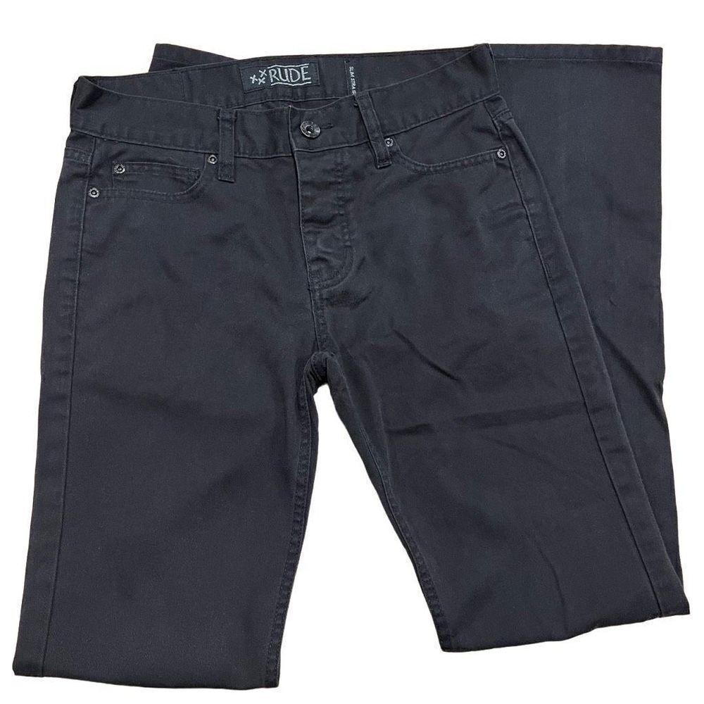 RUDE XXX Hot Topic Black Slim Straight Jeans Men’s 28/32